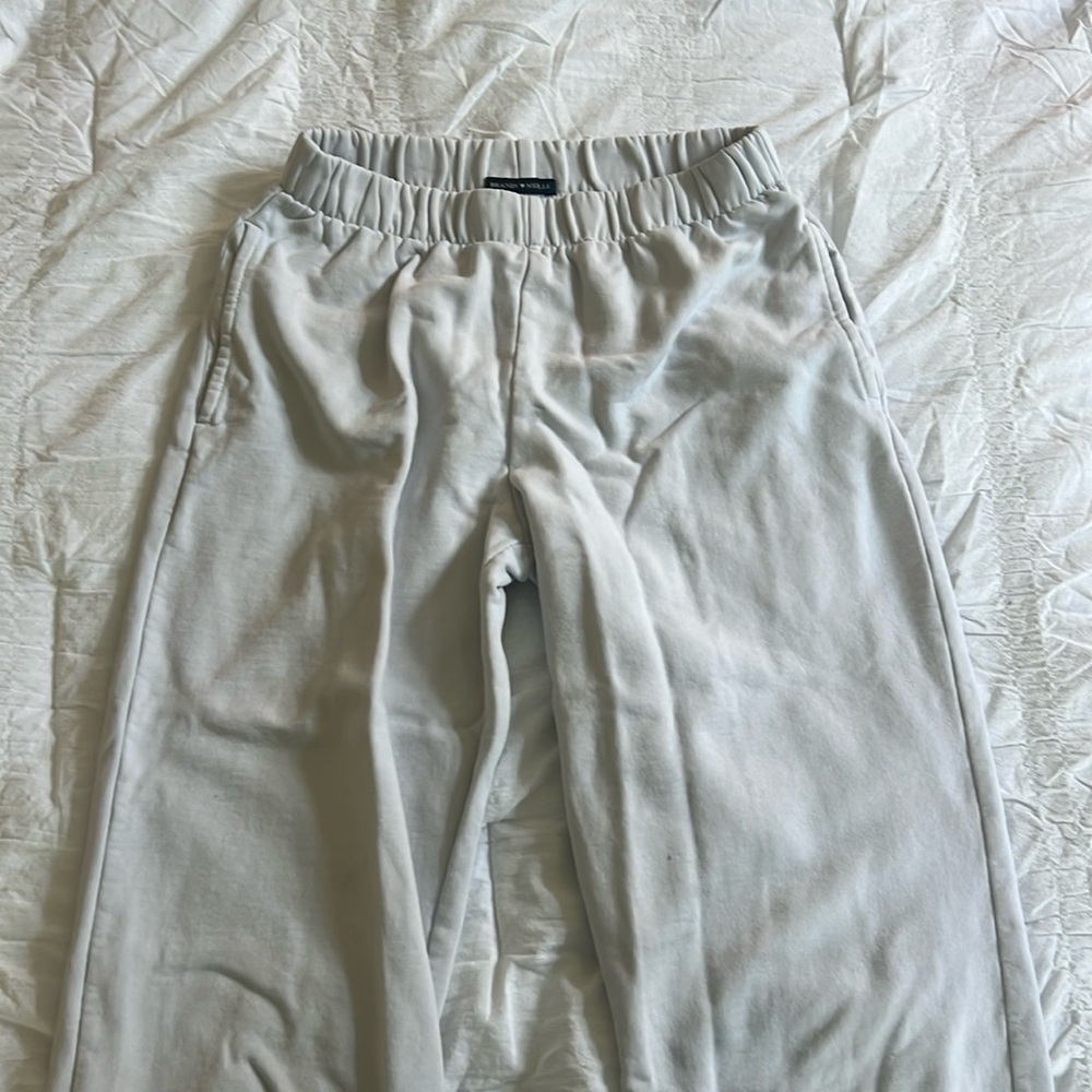 White Brandy Melville Cuffed Sweatpants